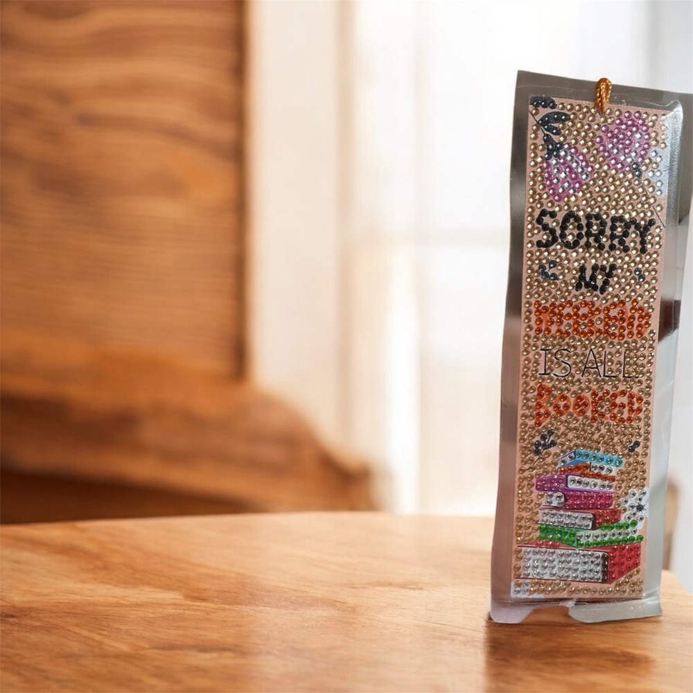 Funny Book Lover Sorry My Weekend Is All Booked Diamond Art Laminated Bookmark